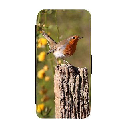 Fågel Rödhake iPhone 11 Pro Flip Mobilfodral