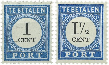 Holland 1894-1895 - Portomærker NVPH P14a-P15a - Postfrisk