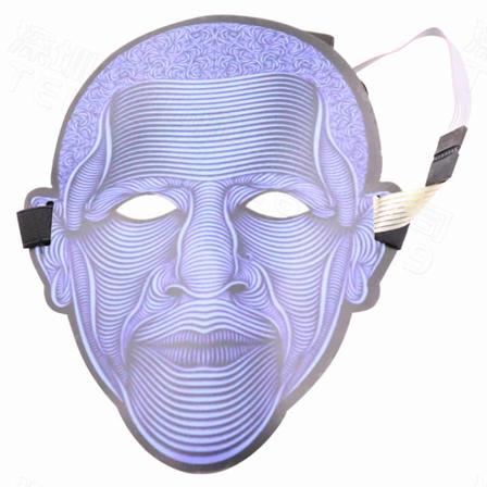 Ljudkontrollmask Led Obama Mask Cosplay Kostymrekvisita