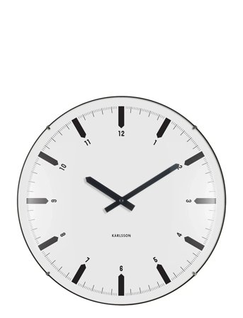 KARLSSON Wall Clock Realista Dome Black - White - Ø 35 CM