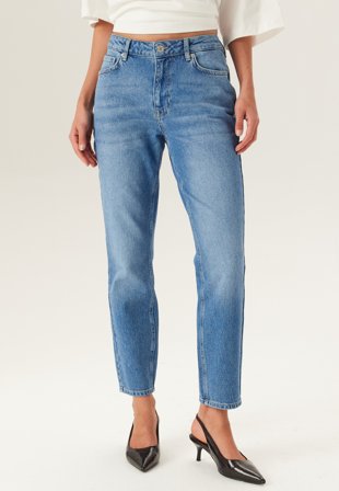 Bubbleroom - Slim Ankle Jeans - Medium blue - Kläder