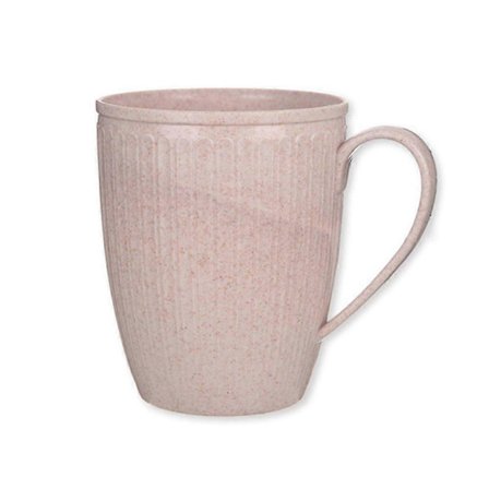 500 ml Vetehalm Kopp Plast Te Kaffe Vatten Drickmugg med Handtag Badrumsartiklar (Beige)[YJD]