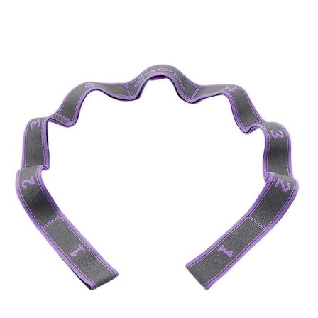 Yoga Stretch Band Fitness Rally Band Resistance Band Elastic Band Digital Stretch Band (nine Grids - Purple)