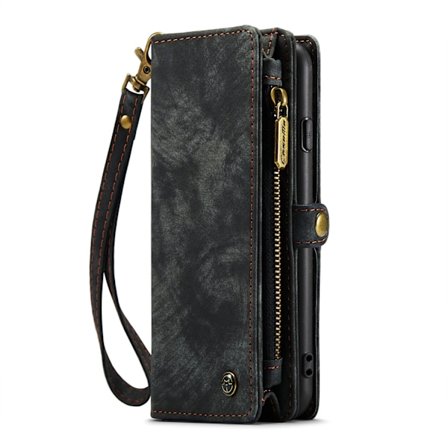 Fodral för iPhone 16 Plus svart 2-i-1 Magnetisk Plånbok med Korthållare Flip