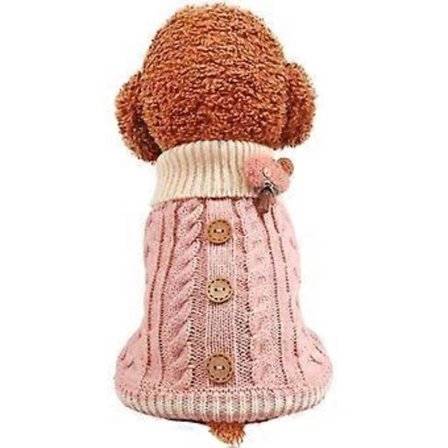 /EA/M, Hund Vintergenser for Små Hunder Klær Valpegenser Hund Jente Genser Dyr Valp Katt Hund Varm Genser Strikkede Gensere Jakker