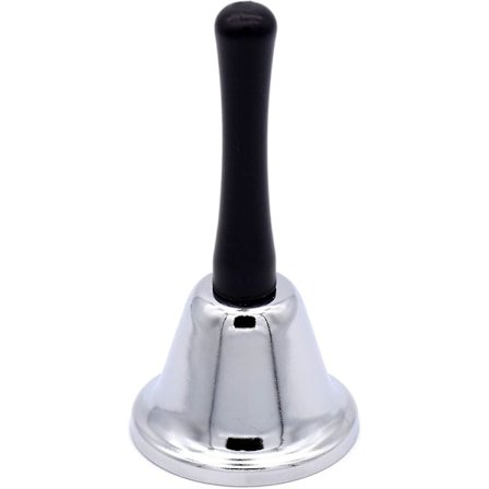 Håndklokke i Rustfrit Stål Serviceklokke Opmærksomhed Skoleklokke Høj Lyd Håndholdt Klokke Disk Receptionsklokke Middagsklokke Til Restaurant, Hotel, 