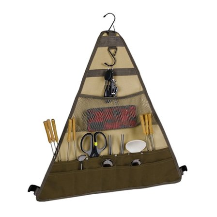 BBQ Verktygsförvaringsväska, Portabel Canvas Picknickförvaringsväska Bar, ZQKLA