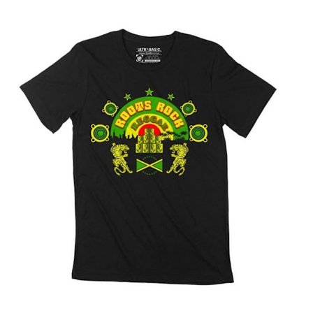 Reggae Roots Rock Music T-shirt för män – Reggae Roots Rock Music – Vintage svart T-shirt