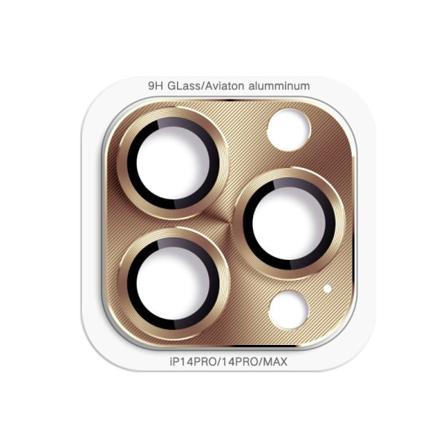 IC 2 stk. Linsfilm til Apple iPhone 15 Pro og iPhone 15 Pro Max - HD One Armor Metal Full Wrap Beskyttelsesfilm - Guld iPhone 15 Pro Max/Pro