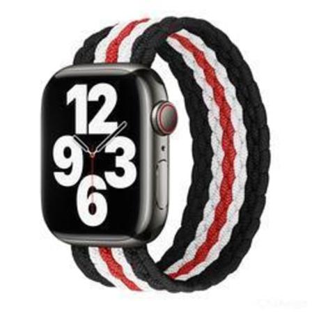 Apple Watch kompatibelt ARMBAND ElastisktSVART/RÖD/VIT38/40/41mm MultiColor M