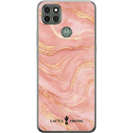 Kompatibel Mobilcover til Motorola Motorola Moto G9 Power Cactus and Friends – RoseGoldFlow