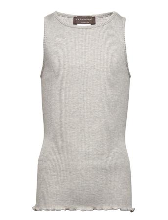 Silk Top T-shirts Sleeveless Grå Rosemunde Kids