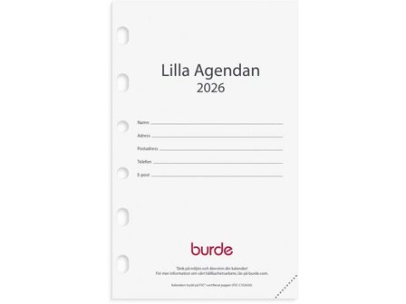 Burde Compact kalendersats Lilla agendan 2026 - Lyreco - Almanackor och kalendrar - Systemkalendrar - Compact