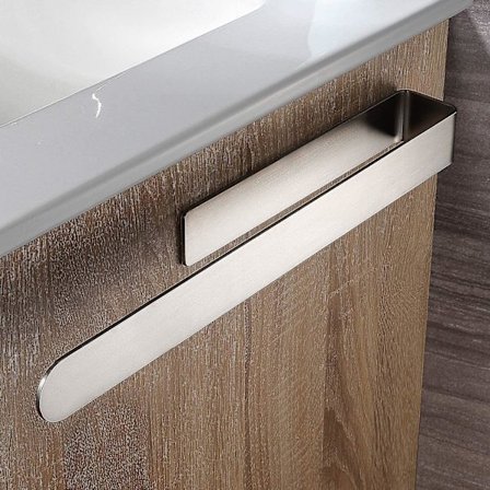 Håndkletreholder for bad uten boring, selvklebende håndkletreholder i rustfritt stål, 37 cm, sølv