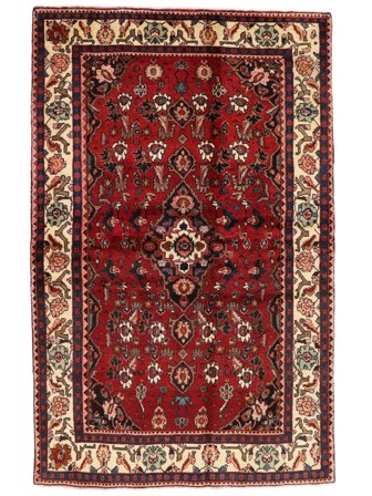 Perzisch Nahavand Vloerkleed 134X211 Donkerrood/Zwart (Wol, Perzië/Iran)