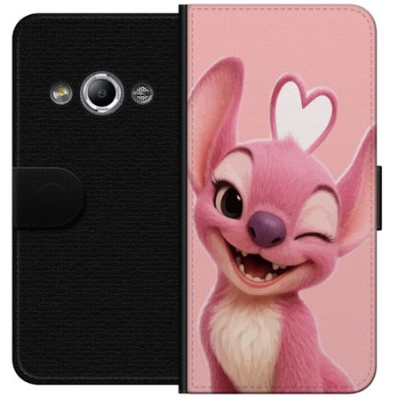Kompatibelt Lommeboketui til Samsung Galaxy Xcover 3 Engel rosa figur blinke leken design med hjerte glede kjærlighet og myk sjarmerende stil