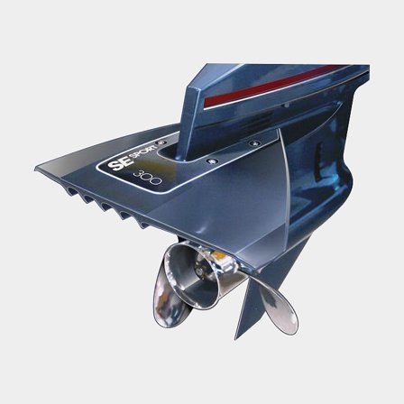 Hydrofoil SE Sport 300, for boat engines with 40 - 300 hp, suitable for outboard & inboard engines, black