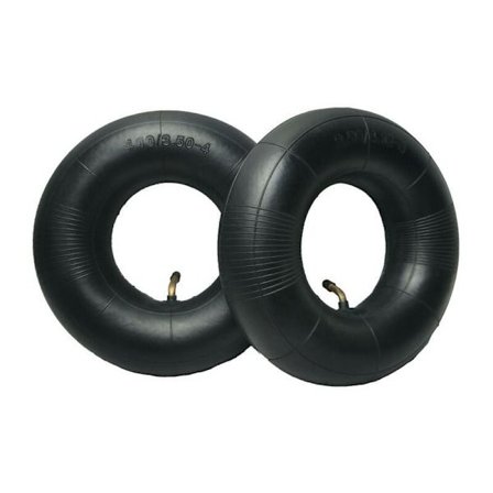 2 st 4.10/3.50-4 innerslang med ventil för skottkärra, gräsklippare, barnvagn, generator, trädgårdsvagn