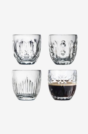 La Rochére - Espressoglas med olika motiv Troquet 4 glas La Rochere - Transparent - Koppar & muggar - Från Homeroom