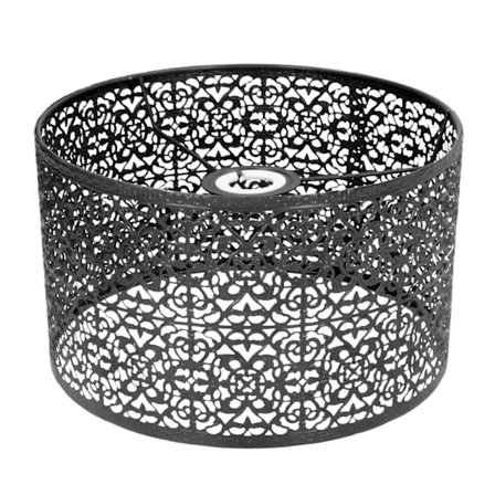 Lampskärm ihålig metalllampskärm E27 E14 Universell användning Bra värmeavledning Utsökt lampskydd Svart