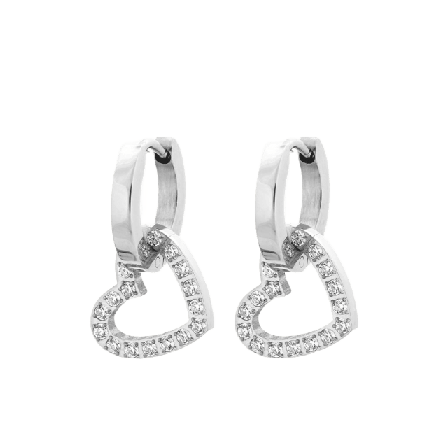 Edblad Eternal Heart Earrings Steel Smycken & klockor Dam Grå ONESIZE