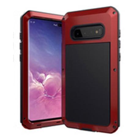 Samsung Galaxy S10 Plus - HEAVY DUTY Skyddsskal i Aluminium Röd