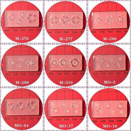 9 st fembladiga blommor prydnader epoxihartsform nagelkonst dekorationer silikonform DIY hantverk smyckegjutningsverktyg