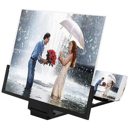 14" Sammenleggbar Mobiltelefon Skjermforstørrer med 3D HD Strålingsbeskyttelse - Svart