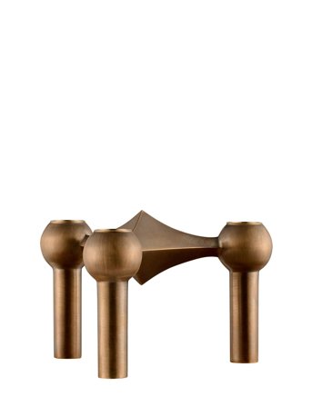 STOFF Nagel Stoff Nagel Candle Holder - Brown - H:6.90CM