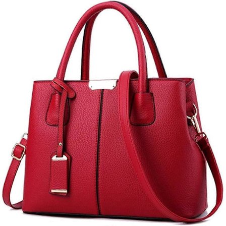Håndtaske til kvinder, skuldertaske til kvinder, moderigtig retro PU-læderhåndtaske, stilfuld, vinrød