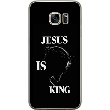 Kompatibelt Mobildeksel til Samsung Galaxy S7 edge Fargerike kawaii-figurer stablet vertikalt på lilla bakgrunn med myke former og leken søt følelse