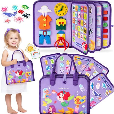 Aktivitetsbräda Montessori Sjöjungfru Leksak för Barn 2 3 4 5 År Gamla