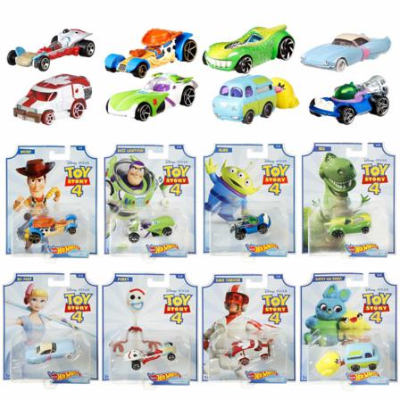 8-pack Hot Wheels Cars Toy Story 4 Racers 1:64 Bilar Metall Multifärg