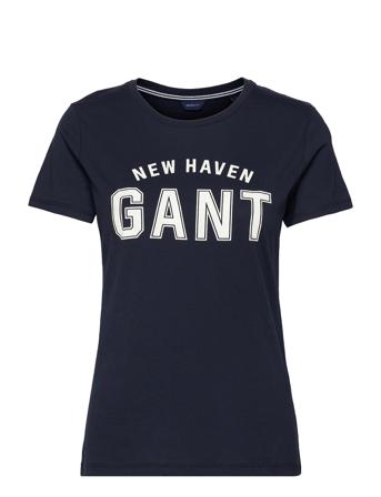 Logo Ss T-Shirt Blue GANT