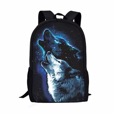 Renewold Stjernespækket Ulveprint Børnerygsække Holdbar Stor Kapacitet Scho