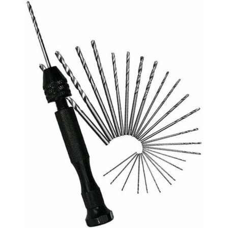 Mini hånddrill, 26 deler hånddrill, hånddrill mini hånddrill aluminium og senkebor drill bit vribor for modell rav