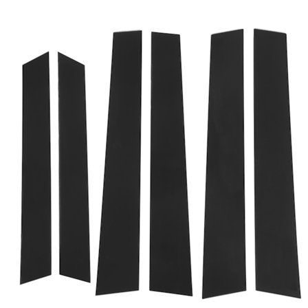 6 st sidodörrsfönsterskydd glänsande svart stolpdekal för CR-V 2007-2011