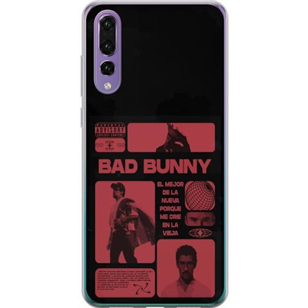 Kompatibel Mobilcover til Huawei P20 Pro Bad Bunny NFL-inspireret skjoldlogo med amerikansk fodbold og stjerner