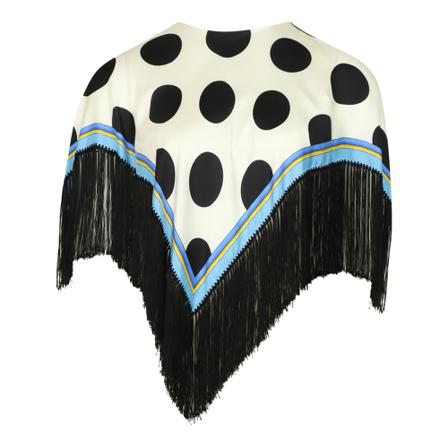 Dolce & Gabbana Pre-owned Polka Dot Fringe Top Hvid, Dame, Størrelse: ONE Size