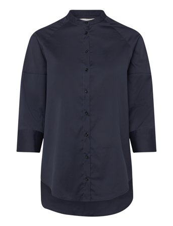 Celia Shirt Fancy Poplin Navy Naja Lauf