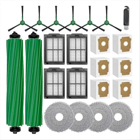 23 delar för Plus 505/405 Kombinationssopmaskin Tillbehör Huvudsida Borste Mopp Filter Dammpåsar