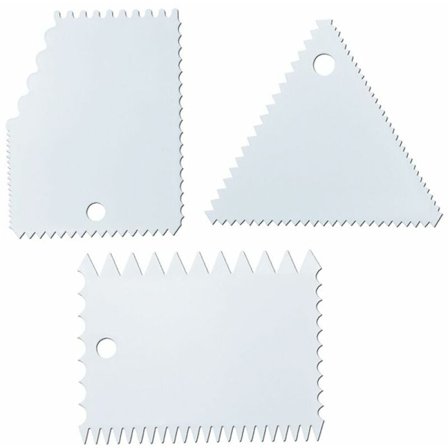 Kakspakel Set, 12 st Kakspakel Smoothing Cutter Plate Tool Combo, Kakspakel Kakan Dekorering Verktyg(Vit, ks-004-4)