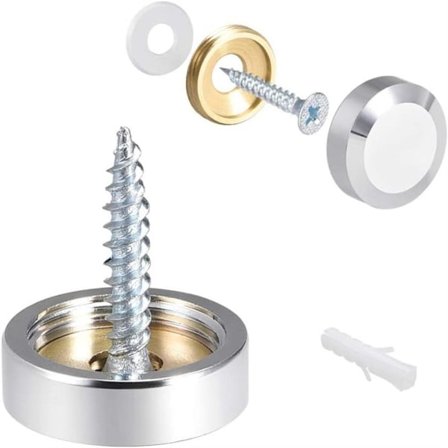 8 Stk Speilskruer Dekorhette 20MM