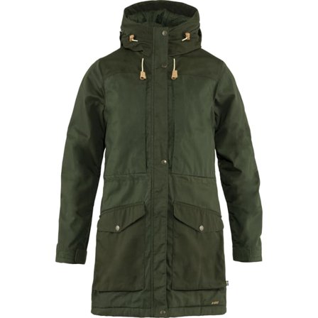 Fjällräven Women's Singi Wool Padded Parka Jacket in Deep Forest | Size: Medium, G-1000 /Wool