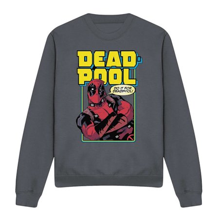 Deadpool Unisex Vuxen Gör Det För Deadpool Sweatshirt XL Mörk Ljung