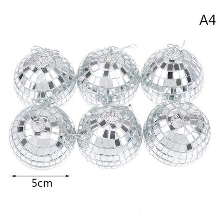 Christmas Ball Ornaments 2-8cm Mini Disco Mirror Ball Jul