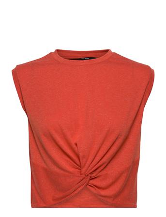 Vmjune Sl Knot Top Jrs Top Ærmeløs Top Orange Vero Moda