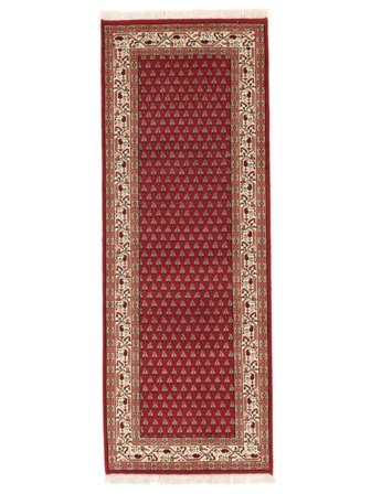 Alfombra Oriental Mir Indo 74X200 De Pasillo Rojo Oscuro/Marrón (Lana, India)