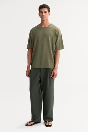 Soft Goat - Men's t-shirt - Men cashmere sweater - M - Khaki