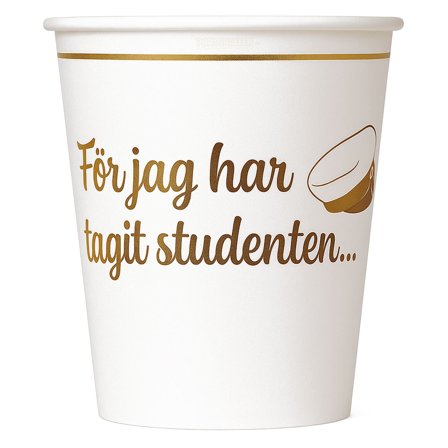Pappersmuggar För Jag Har Tagit Studenten 8-pack